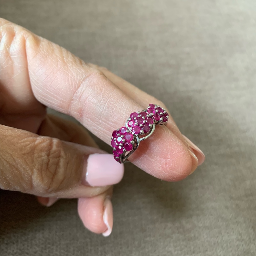 Estate Find Rubies And Silver Ring View 2
